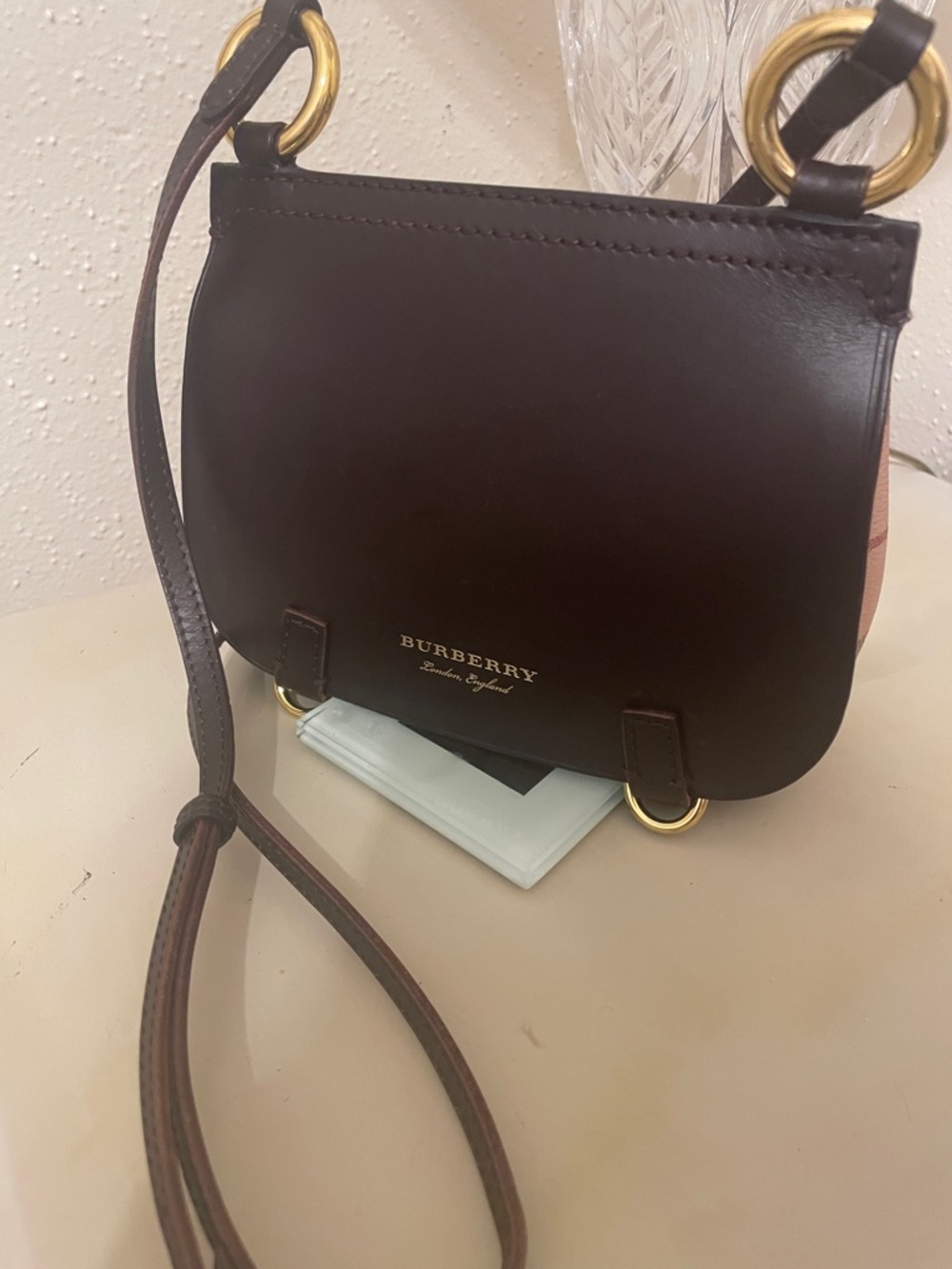 Burberry Baby Bridle Leather Crossbody with Gold Hardware - Picture 2 of 6